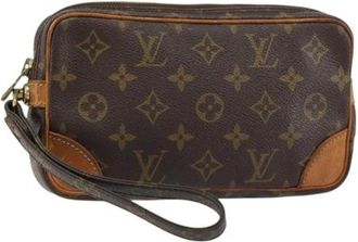 Louis Vuitton Pre-owned Clutches, female, Brown, Size: ONE SIZE Pre-owned Canvas Clutch