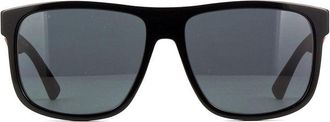 Gucci GG0010S004 Square Full Rim Sunglasses - Black