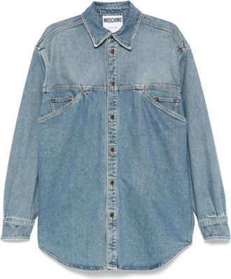 Moschino Denim overhemd met voorzakken - Heren - Spijkeroverhemden - Blauw - M - Denim - Overhemden