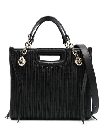 Maje Borsa tote mini in pelle trapuntata - Nero