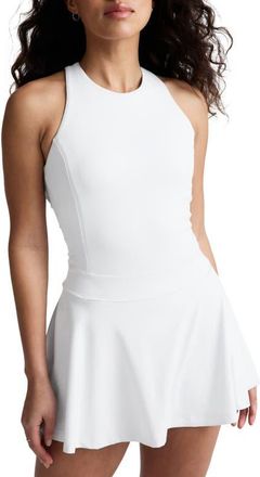Beyond Yoga Sport Active Ace Pleated Dress with Built-In Shorts in White at Nordstrom, Size X-Small
