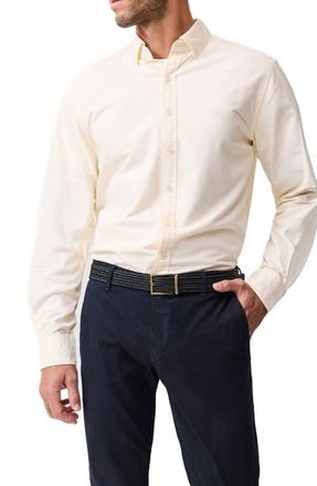 Rodd & Gunn Cambridge Original Fit Button-Down Oxford Shirt in Lemon at Nordstrom, Size Xxx-Large