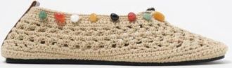 Bimba & Lola Crochet Ballerina With Stones in Natural at Nordstrom, Size 37