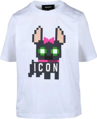 Dsquared2 Cropped White T-Shirt