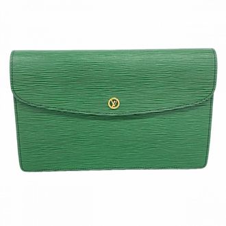 Louis Vuitton Borneo Green Clutch Bag (Pre-Owned)