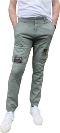 Aeronautica Katoenen Joggingbroek met Anti-G Zakken - Heren - Slim Fit Broeken - Groen - L - Katoen - Broeken