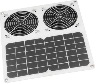 OEM Ventilador Extractor De Doble Panel Solar De 100 W, Resistente Al Agua, De 12 Pulgadas Para Invernadero De Pollos