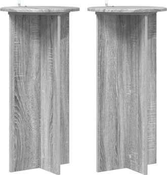 vidaXL Soporte De Plantas 2 Uds. Gris Sonoma 40 X 40 X 80 Cm Vidaxl