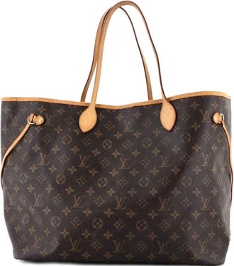 Louis Vuitton Borsa tote Neverfull GM in tela con monogramma - Marrone