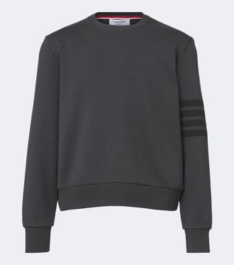 Thom Browne Felpa 4-Bar in jersey di cotone