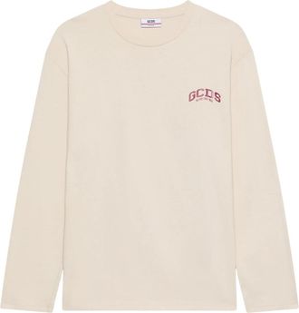 GCDS Gcds - Logo Lounge Longsleeves - Heren - Tops - Wit - Maat: XS Katoen