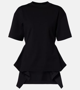 Alaia Peplum cotton jersey T-shirt