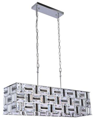 Bethel International Iron Chandelier With Smoke Crystal