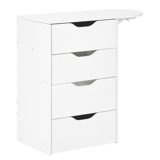 Beliani Tocador Con Espejo Y Taburete Mueble Tocador Decorativo De Mdf Con 2 Cajones Blanco Beloeil