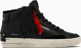 Crime London SK8 DELUXE MID BLACK VENOM FUZZ