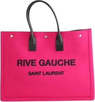 Saint Laurent Pre-owned Tote Bags, female, Pink, Size: ONE SIZE Pre-owned Cabas Femme