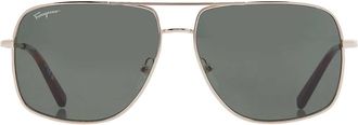 Ferragamo Dark Green Navigator Mens Sunglasses SF278S 717 60