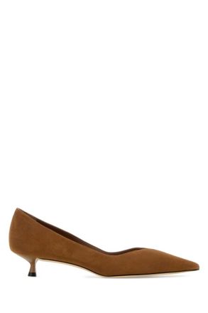 Stuart Weitzman Brown Pointed Tow Pumps