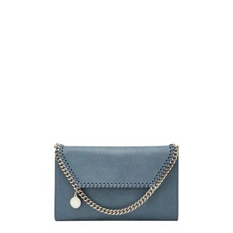 Stella McCartney Stella McCartney, Cross Body Bags, female, Blue, Size: ONE SIZE Falabella Wallet On Chain