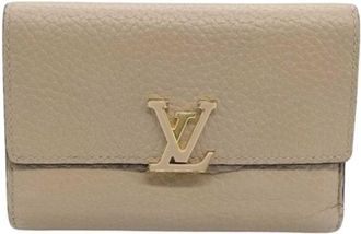 Louis Vuitton Beige Galle Wallet (Tri-Fold) (Pre-Owned)