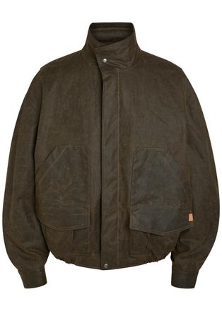 Calvin Klein Donald Patch-pocket Waxed Cotton Jacket - Brown - 52 (IT52 / XL)