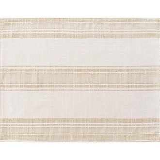 Anaya with Love Beach Club Stripe Indoor Outdoor Placemat in Beige Stripe at Nordstrom