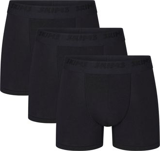 SKIMS Stretch-cotton Boxer Briefs - set of Three - Black - M