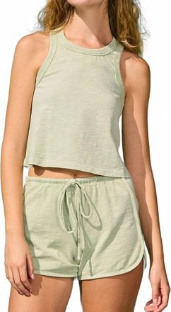 Sundry Womens Boxy Tank In Pistachio