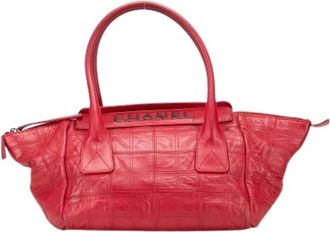 Chanel Pre-owned Quilted Lambskin Handbag - Dames - Vintage Handtas - Rood - ONE Size - Leer - Vintage