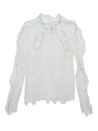 Self Portrait 2012 lace blouse - White