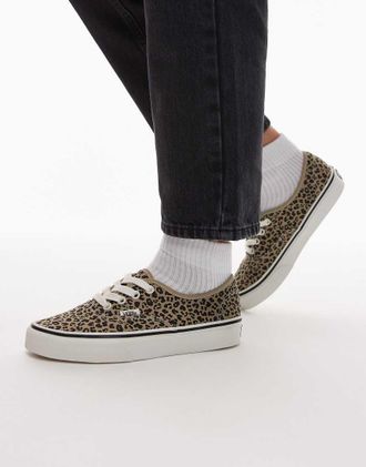 Vans Authentic - Sneakers nere leopardate-Multicolore