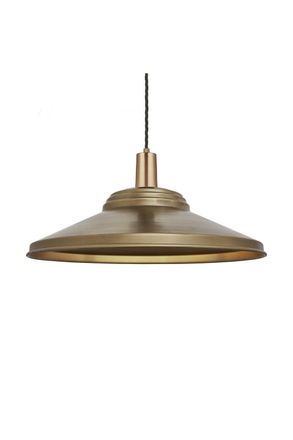 Industville Sleek Giant Step Pendant, 18 Inch, Brass, Brass Holder