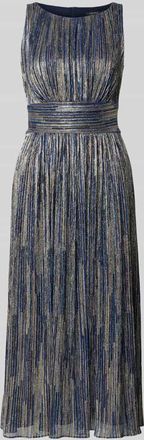 Swing Cocktailkleid mit Rundhalsausschnitt in Blau, Gr&ouml;&szlig;e 38