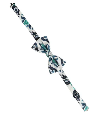 Dolce & Gabbana Sicilian Silk Floral Print Bow Tie - White