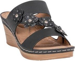 GC SHOES Halia Wedge Sandal in Black at Nordstrom Rack, Size 7.5