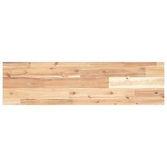 Berkfield Home Floating Shelf 100x20x2 cm Untreated Solid Wood Acacia in Brown | Size: 100 x 20 x 2 cm