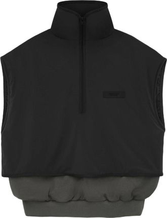Fear of God SS24 Nylon Fleece Mockneck Vest Ink Jet Black 202SP244290F