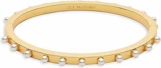 Lele Sadoughi Womens Pearl Hinge Bangle In Gold