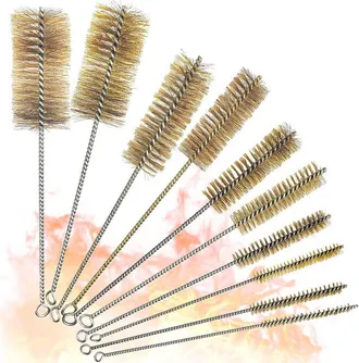 OEM Juego De 10 Mini Cepillos De Limpieza De Lat&oacute;n, 10 Cepillos De Limpieza De Mangueras De Diferentes Tama&ntilde;os, Cepillo De Limpieza De Tubos Para Limpiar 