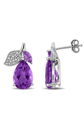 Delmar Rose de France & Amethyst Stud Earrings in Purple at Nordstrom Rack