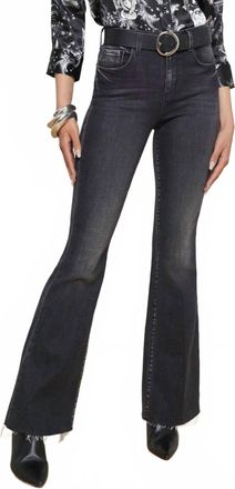 L'agence Sera High Rise Sneaker Flare Jean In Obsidian