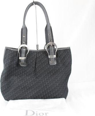 Dior Trotter Black Canvas Tote Bag (Pre-Owned)