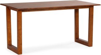 HOMN Mesa de comedor color nogal 140 cm