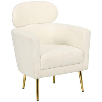 HOMCOM Sill&oacute;n de sal&oacute;n 71x65x90 cm crema