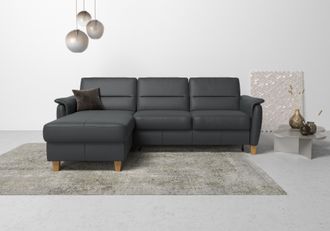 HOME AFFAIRE Ecksofa »Palmera L-Form, B: 244 cm« optional Bettfunktion & Bettkasten, Federkern