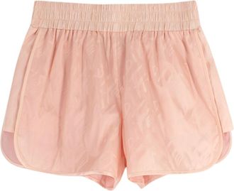 Fendi Pink Monogram Satin Shorts Size M