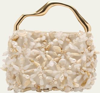 Cult Gaia Solene Mini Beaded Sculptural Top-Handle Bag
