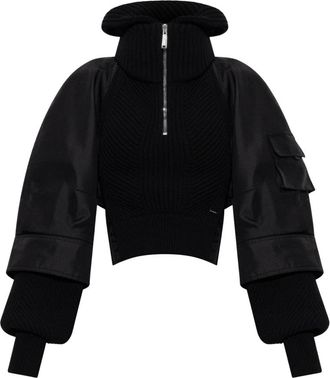 Dsquared2 Snowball Knit Kaban - Dames - Zomerjassen - Zwart - XS - Wol - Jassen