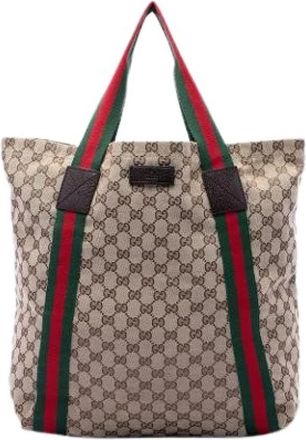 Gucci Pre-owned Tote Bag - Dames - Vintage Shopper - Beige - ONE Size - Vintage