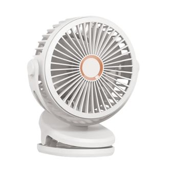 Infinite Ventilador Port&aacute;til Usb Con Clip, Recargable, 10000 Mah, Mini, Silencioso, Para Oficina Y Coche - 4 Velocidades, Carcasa De Abs Blanco, Para Residenci